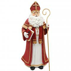 beeld van Sinterklaas, staand hoogte 40cm