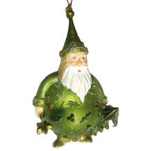b. Bolle santa 13cm groen met korte benen 
