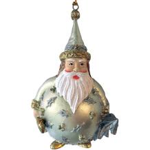 bolle santa 13cm zilverkleurig