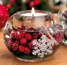 m theelichthouder diameter 8cm voor kerst rood en groen