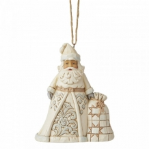 JS Santa White Woodland met ophanglusje