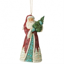 Jim Shore kerstman met kerstboom in de arm, voorkant