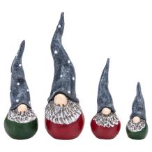 4 grappige rode en groene santa's