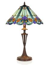 tiffanylamp 60cm hoog , met konische lampekap