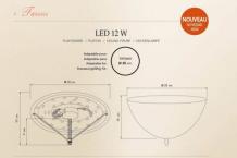 plafondplaat met led verlichting om lampekap te bevestigen