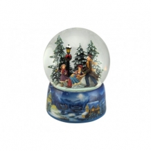 muzikale sneeuwbol diameter 15cm \"Winterpret\"