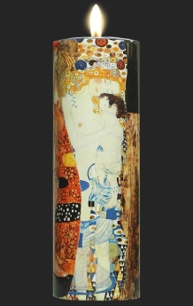 Klimt kandelaartje T-lichtje Moeder en Kind  14cm hoog