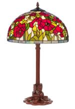 grote tiffany 64cm rode bloemen