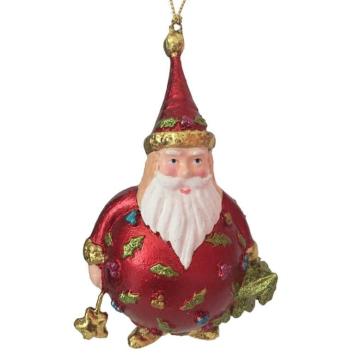 bolle santa 17cm hoog bronskleurig
