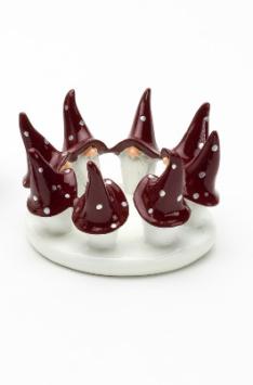 8 santa\'s rond een tl kaarsje