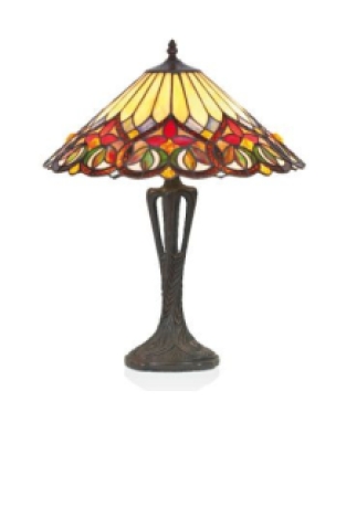 kleine tiffanylamp veelkleurig konisch