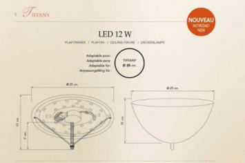 plafondplaat met led verlichting om lampekap te bevestigen