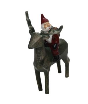 santa de rug van een hert