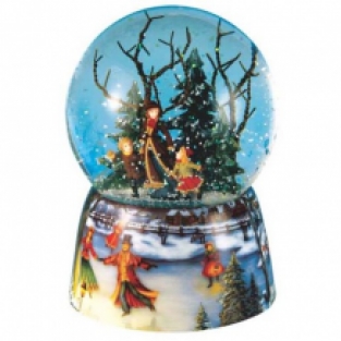 sneeuwbol  diameter 10cm met schaatsers