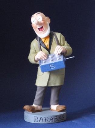 Professor Barabas met afstandsbediening