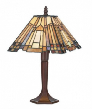 tiffanylamp art deco stijl, vierkant 36cm hoog
